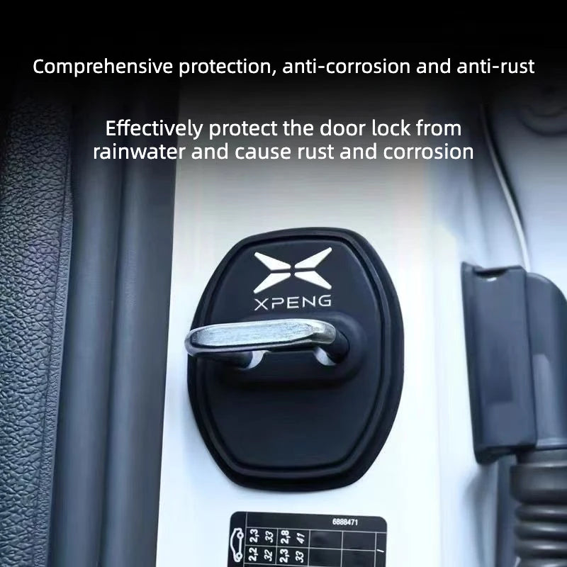 4Pcs Car Door Lock Cover Auto Emblem Protection Case for Xpeng G6 G9 G7 P7 2020-2026 Car Styling Modify Accessories