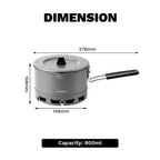 Fire-Maple Petrel Ramen Pot Ultralight Heat Exchanger Lightweight Portable Pot for Hiking Travel Camping Backpacking