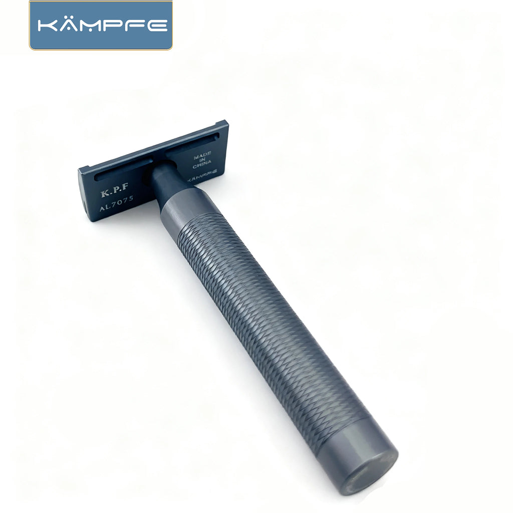 KAMPFE Aluminum CNC Machining  Handle Light Weight 1 Single-edged Blade  Mens Shaving Safety Razor  shaver