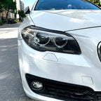 1Pair Car Headlight Eyebrow Eyelid Lamp Trim Cover For BMW 5 Series F10 F11 F18 2011-2014 Glossy Black Evil Style Sticker
