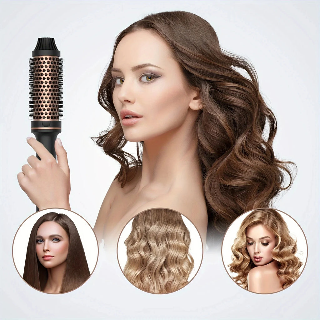 Valentine Gift Hair Curler Straightener Electric Hair Brushes Hot Comb Professional Curling Iron Heated Anti-Scald Thermal Brush