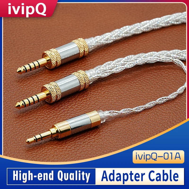 ivipQ-01A Flagship 2.5mm/3.5mm/4.4mm to Male Balanced Adapter Recording Cable for Audio Headphone Amplifier NW-WM1ZM2, NW-ZX300A