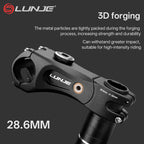 LUNJE Shock Absorber Bike Stem 31.8 MTB Handlebar Riser Extension Adapter 3D Forging Aluminum Alloy Bicycle Accessorie 100/140mm