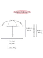 Windproof Double Layer Automatic Umbrella, Water Resistant Travel Umbrella - Colors