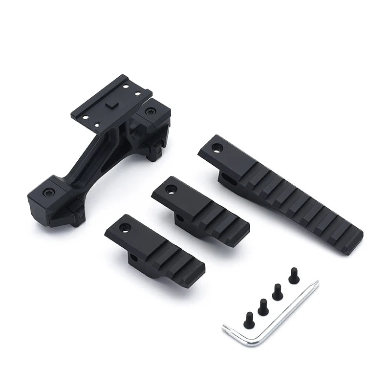 Evolution Gear red dot optic mount 2.50in centerline 7075 aluminum CNC, black/FDE/gray