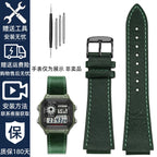 Retro Genuine Leather Watchband For Casio AE1200 AE1300 A158W/A168 W-216H Vintage Watch Strap convex mouth Men's Bracelet 18MM