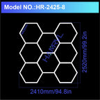 Hexagon LED lighting for Garage Barbecue Shop Barbershop Gym Bar Car Detailing Showroom 4S Workshop Ceiling Light Honeycomb Tube