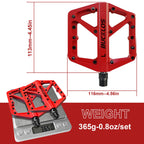 BUCKLOS Pedals DU Bearing Bicycle Pedal Platform Ultralight Nylon Road Mountain Bike Pedal Non-slip MTB Flat Pedals Bicycle Part