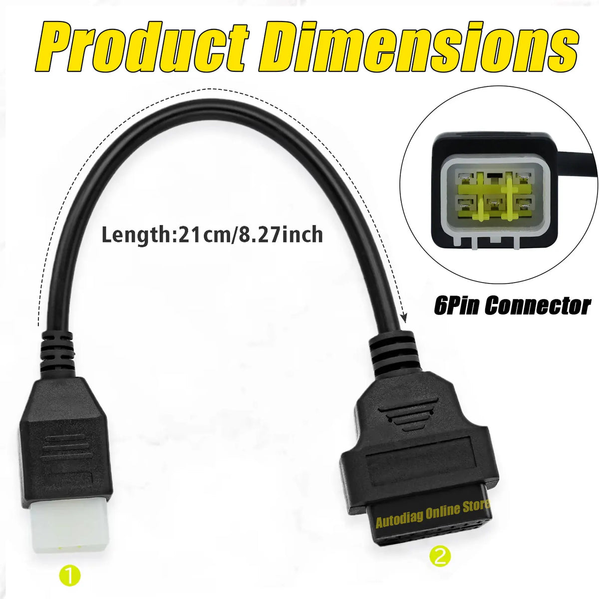 For BENELLI OBD2 Adapter Cable For TNT 25/135/300/600,GT600,TRK502,LEONCINO Motorcycle Diagnostic Cable For BOSCH ECU DELPHI ECU