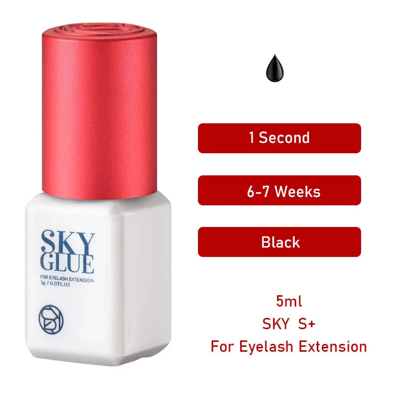 Sky S+ Plus Eyelash Extension Glue Red Cap 5ml, 10 Bottles Set