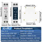 Tuya WiFi Smart Circuit Breaker MCB 1P+N 63A Timer Power Energy kWh Voltage Current Meter Protector Voice Remote Control Switch