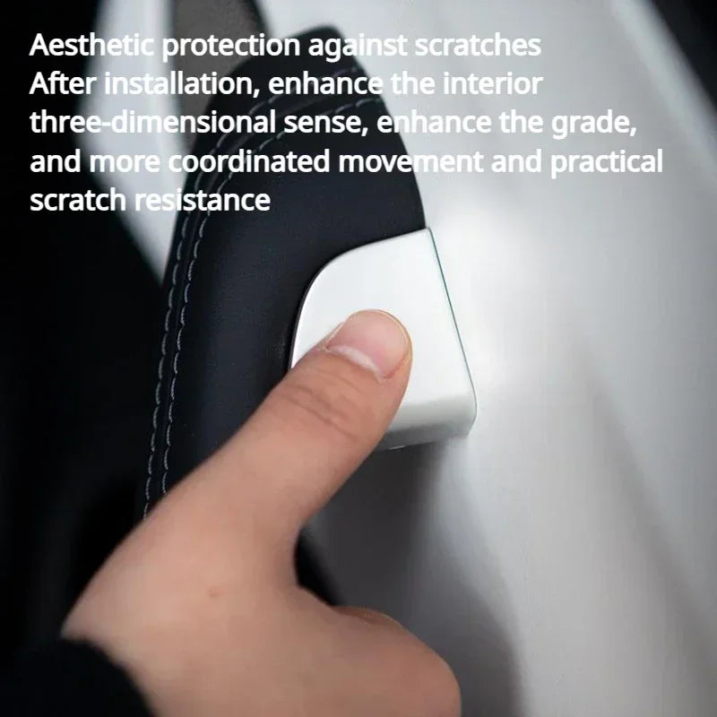 For Tesla Model 3 Highland Model Y Juniper/ModelYL 2025 2026 Car Open Door Button Stickers Handle Cover Interior Protection Trim