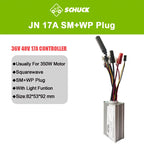 JN Ebike Controller 36V 48V 15A 17A 22A 25A 30A 35A Control System with 6 9 12 Mosfets for Electric Scooter Conversion Parts
