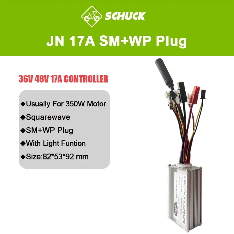 JN Ebike Controller 36V 48V 15A 17A 22A 25A 30A 35A Control System with 6 9 12 Mosfets for Electric Scooter Conversion Parts