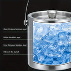 1.6L/2L/3L Stainless Steel Insulated Ice Bucket Wine Beer Champagne KTV Party Cooler