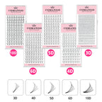 5pcs/Lot CoMango Short Stem Premade Fans Russian Volume Lashes Tray Premium Eyelash Extensions Supplies for Eye Beauty Makeup