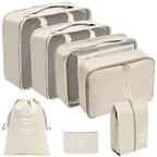 7/10 Pcs Set Travel Organizer Storage Bags Suitcase Packing Cubes Cases Portable Wardrobe Luggage Clothes Shoe Pouch Fold