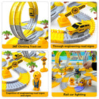Children Electric Magical Flexible Track Toy Car Engineering Car Kids Educational Toys Train Toys for Children Birthday Gift