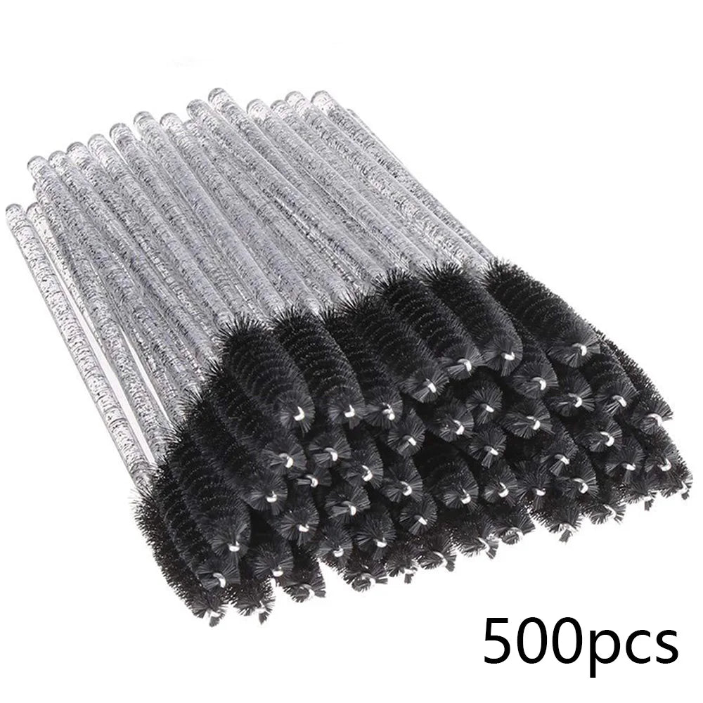 500/1000PCS Eyelashes Brushes Set Wholesaler Lash Mascara Brush For Lashes Extension Eyebrow Wands Applicator Makeup Tools