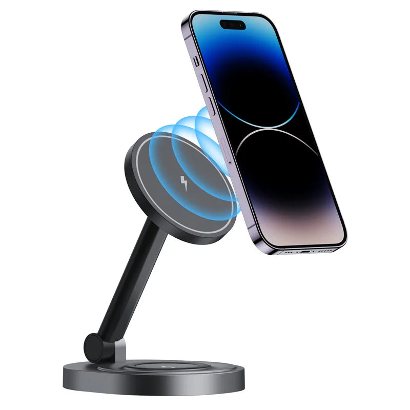 2 In 1 Magnetic Wireless Charger Stand Pad For iPhone 15 14 13 12 11 Pro Max 11 X Apple Watch Airpods Fast Charging Dock Station