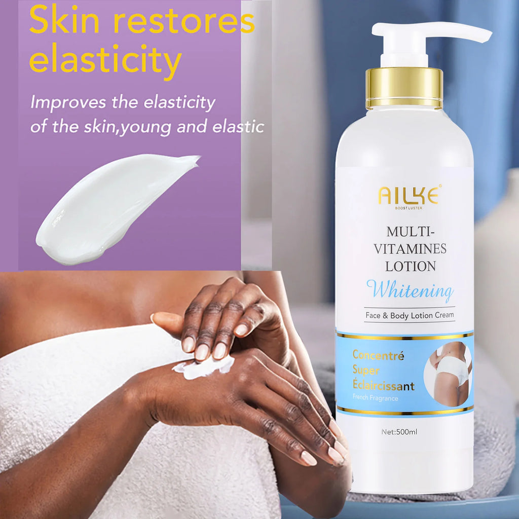 AILKE Organic Shea Butter Oil Whitening Cream, Brightening, Moisturizing, Smooth Nourish, Soften Skin, for Face, Body, 100ml