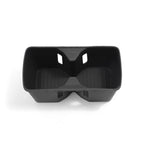 for Hyundai Santa Fe 2024 2025 2026 Water Cup Holder Storage Box Silicone Shock-Absorbing Cup Tray Tidying Car Accessories