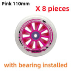 8 Pcs/lot Speed Skating wheels High Response Matter Juice Roller Skates Speeding Racing Wheel 90mm 100mm 110mm Free Shipping