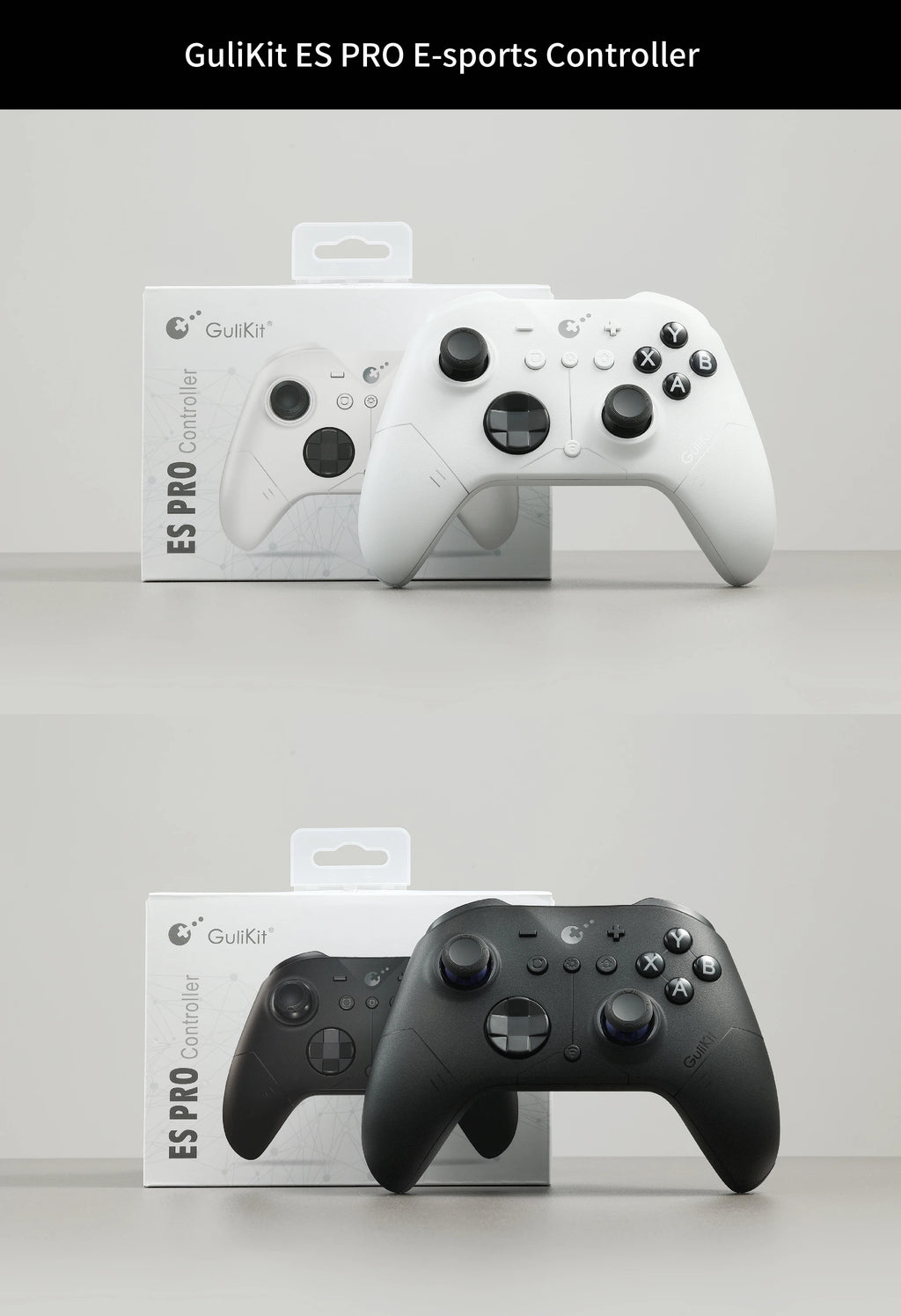 GuliKit ES Pro E-sports Controller for Nintendo Switch 1/2 Wireless Gamepad with TMR Joystick for PC Windows Android iOS macOS