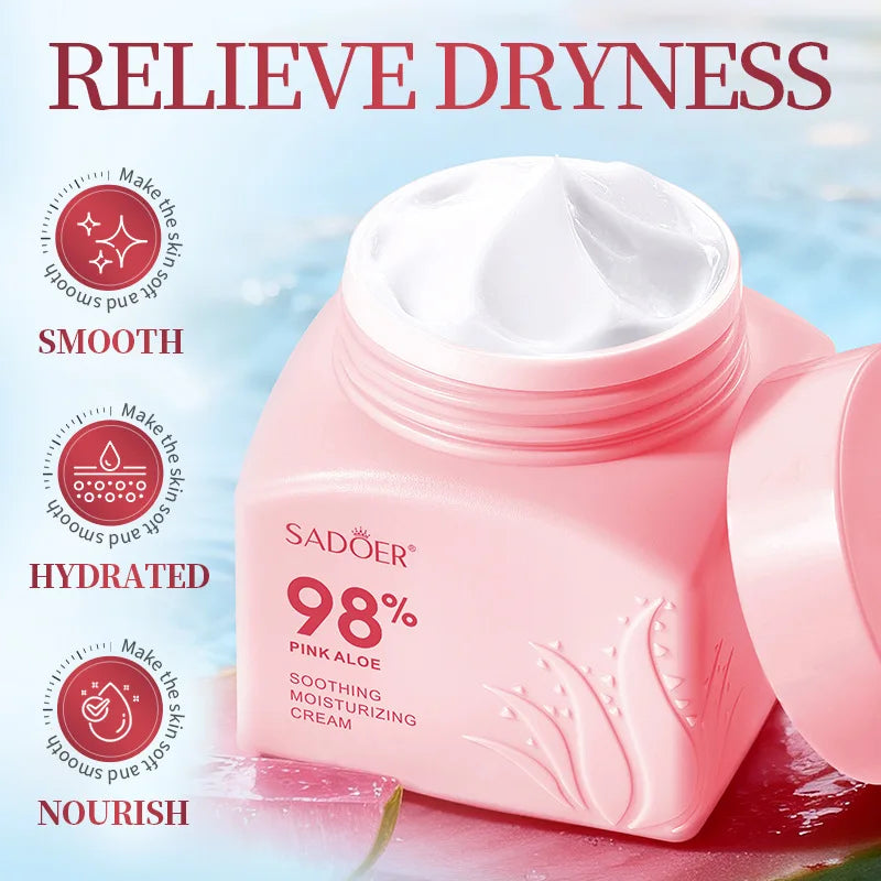 Aloe Vera Moisturizing Cream Skin Rejuvenation Lifting  Firming Reduces Fine Lines Brightens Soothes Nourishing Korean Skincare