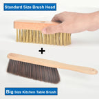 SHANGPEIXUAN Professional Pizza Oven Copper Brush Scraper Household Grill Brass Cleaning Brush with 21 inch Aluminium Handle