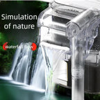Mini Wall Mounted Aquarium Waterfall Filter USB Small Fish Tank Filtering Equipment with Filter Media And Circulating System