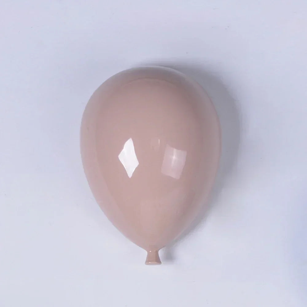 Wall-Mounted Ceramic Balloon - Hanging Sculpture for Children's Room, Simple Home Decor & Creative Gift Decoration!