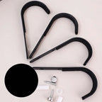 Carbon Steel Wall Mounted Storage Hook Bracket, Rust Resistant Tool/Bike Hanger - 1 Pair