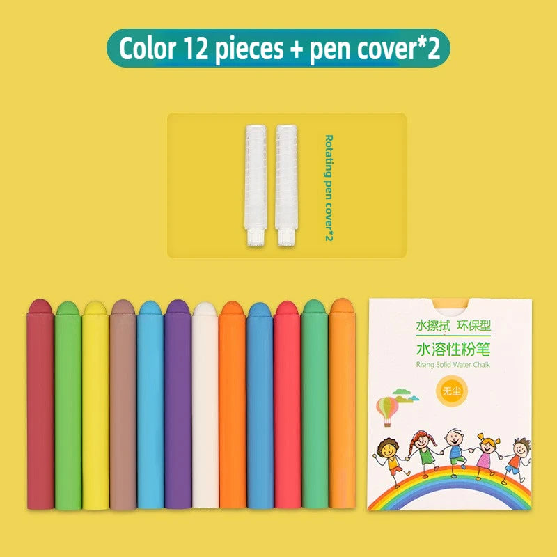 48/6 PCS Dust Free Solid Non-toxic Water Chalk Whiteboard Blackboard Drawing Pens Colorful Chalk Markers Office School Supplies