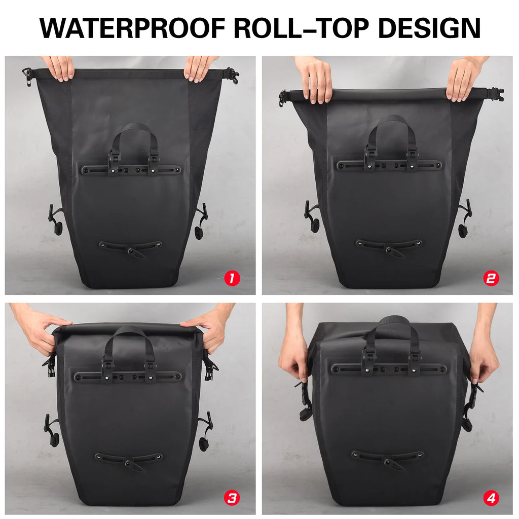 SAHOO 10L / 20L Waterproof Cycling Trunk Bag Large Capacity Bicycle Rear Rack Bag Bike Pannier Travel Bag Mtb Bike Accessories