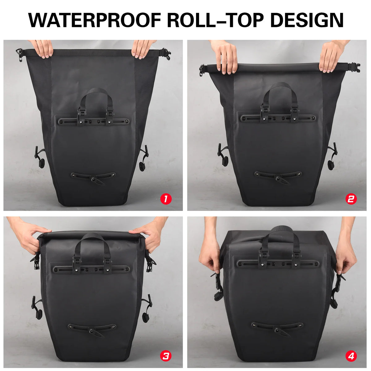 SAHOO 10L / 20L Waterproof Cycling Trunk Bag Large Capacity Bicycle Rear Rack Bag Bike Pannier Travel Bag Mtb Bike Accessories