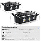 Solar Wall Lamp Led Outdoor Waterproof Decoration Garden Lamp Up And Down Luminous Lighting for Wall Porch Balcony Garden Street
