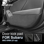 Suede For Subaru BRZ Toyota GR86 2021 2022 2023 2024 2025 Anti-kick Pad Sticker Leather Carbon Car Door Protection Accessories