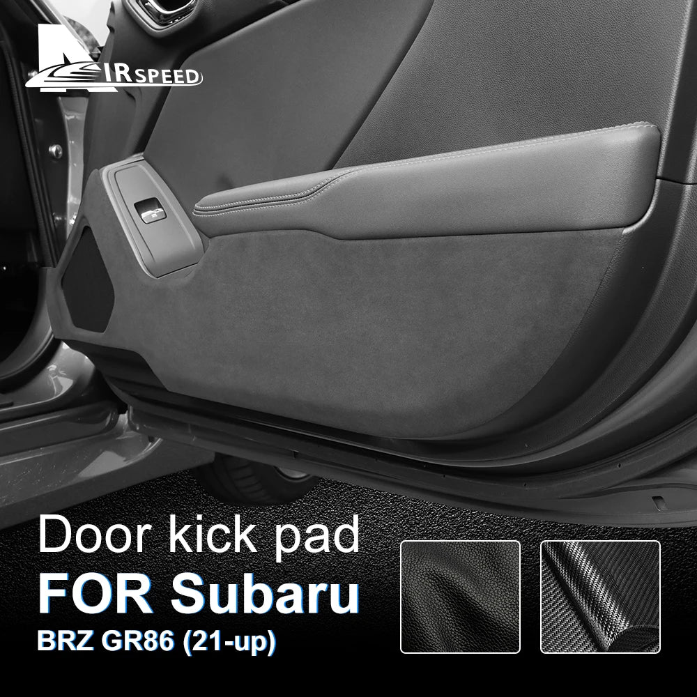 Suede For Subaru BRZ Toyota GR86 2021 2022 2023 2024 2025 Anti-kick Pad Sticker Leather Carbon Car Door Protection Accessories