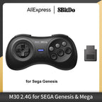 8BitDo M30 2.4G Wireless Gamepad Gaming Controller for Original Sega Genesis and Sega Mega Drive - Sega Genesis