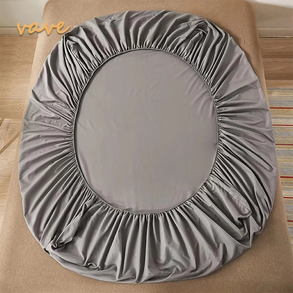 Soft Cotton Fitted Sheet Single Double King Queen Size Mattress Cover with Elastic Band Bed Sheet Bed Linens 100/120/150/180/200