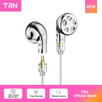 TRN Seahorse Pro flat-head earbuds 14.2mm dynamic driver metal earphones 3.5mm/4.4mm