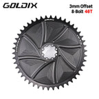 GOLDIX 8-Bolt Bicycle Chainring Wide and Narrow Teeth AERO Chainring CNC Hollow Cutting Machining for SRAM 8Bolt Crankset