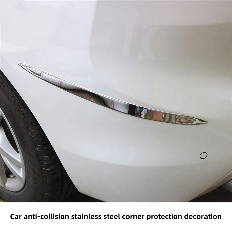 Car Bumper Protector Stainless Steel Trim Anti Scratch Anti-collision Front Rear Bumper Corner Guard Decorative Protection Strip