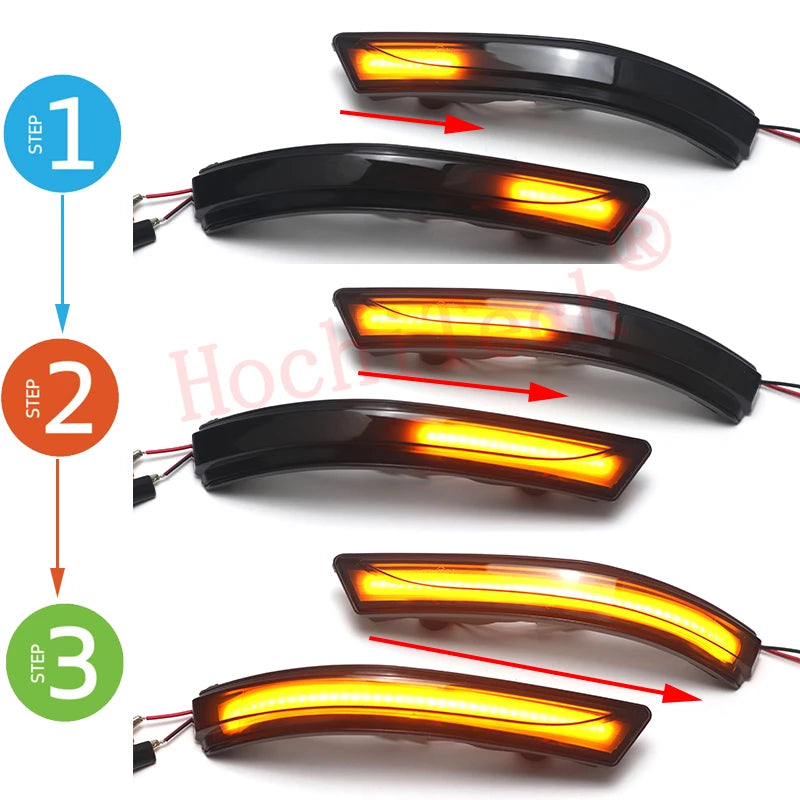 For Hyundai I30 / I30N PD Hatchback 2016-23 Elantra AD GT 16-22 2pcs Flowing Mirror Dynamic LED Turn Signal Light Car Styling