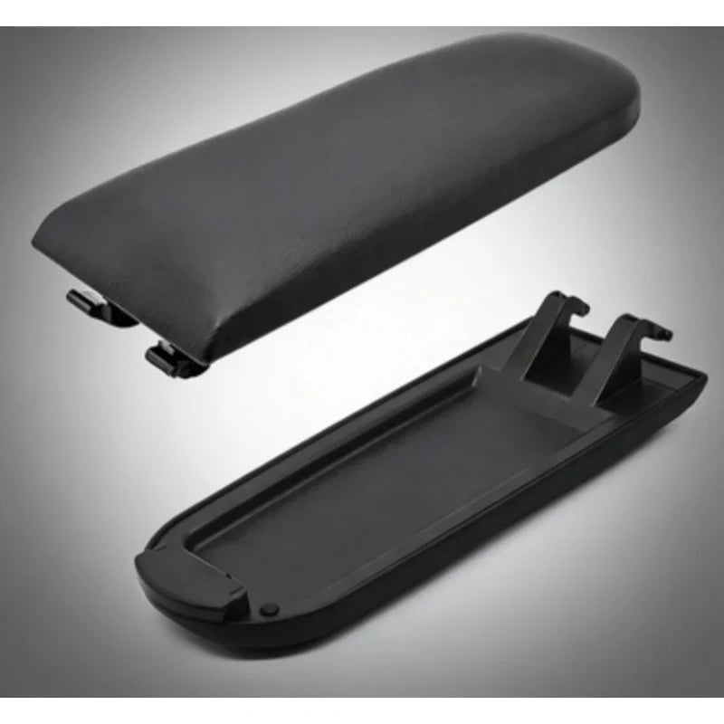 Leather Center Console Armrest Latch Lid Cover Cap, Black, for VW Golf 4 MK4 Jetta Bora Passat B5