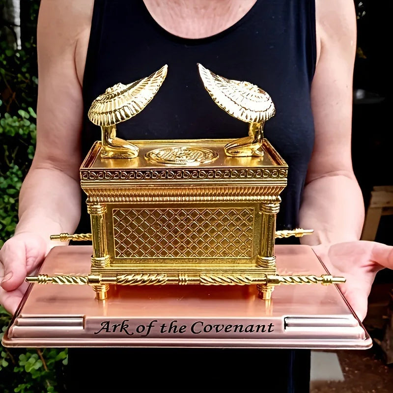 1pc Metal Statue Ark of the Covenant Jewish Ark Jerusalem Religious Belief Home Decor Ornaments