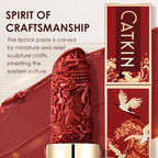 CATKIN Matte Lipstick 2PCS Set Long Lasting for 24H，Lightweight Soft and Ultra Hydrating Lipsticks Infused with Vitamin E