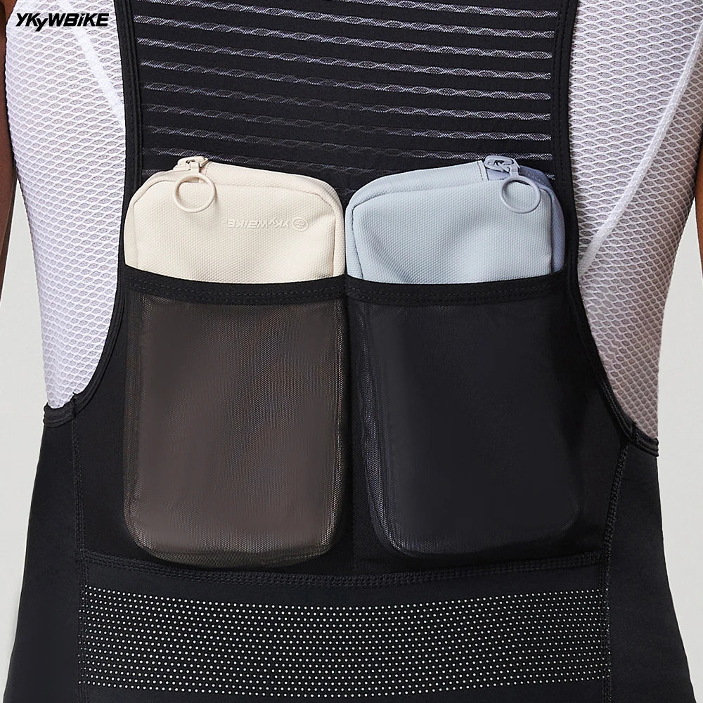 YKYWBIKE Men's Cycling Bib Shorts 4 Pockets Pro Team Bicycle Shorts Bib Summer Road Bike Bottom MTB Cycling Clothing
