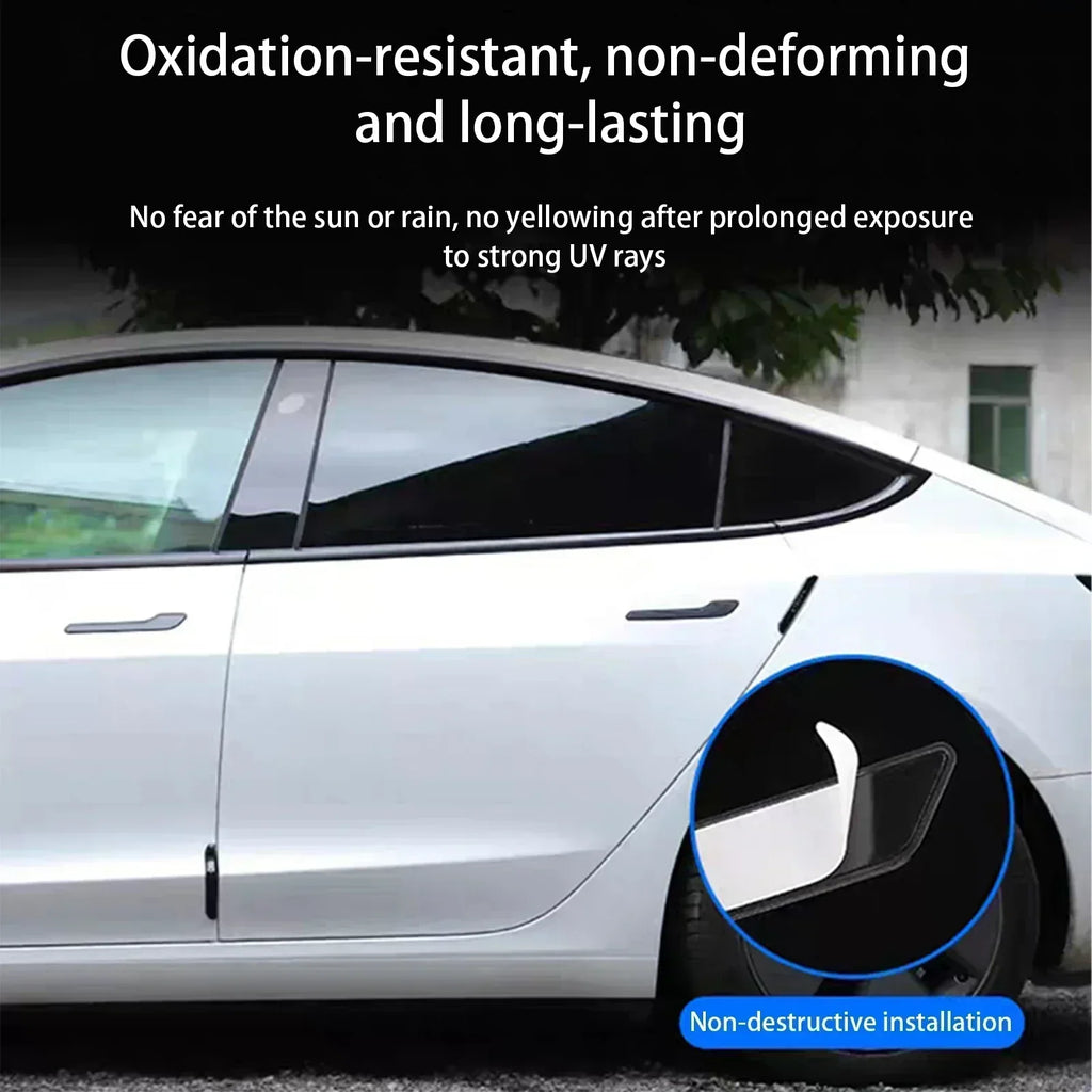 4PCS For Tesla Model 3 Y Juniper Highland 2025-2020 ABS Car Door Edge Stickers Anti-collision Strip Protection Decal Accessories
